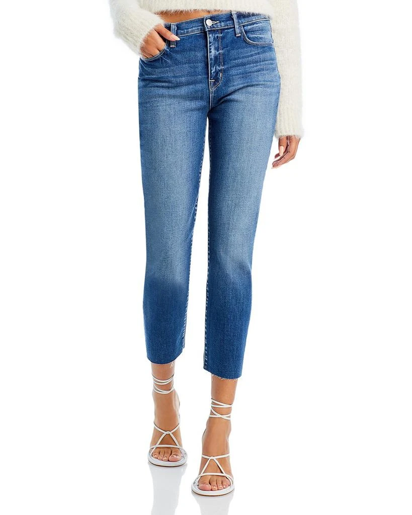 L'Agence Sada High Rise Cropped Slim Leg Jeans in Cambridge 1