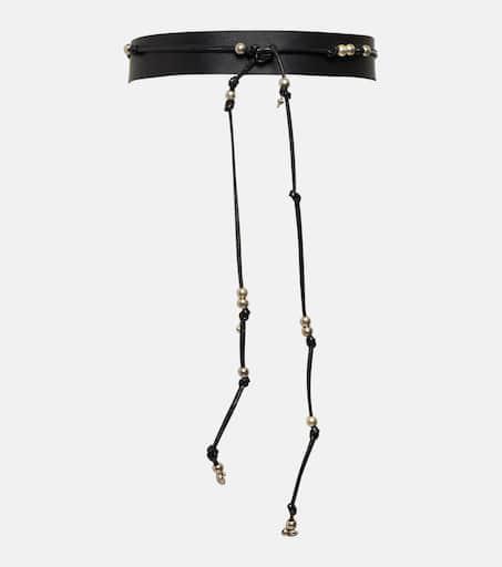 Altuzarra Embellished tie leather belt