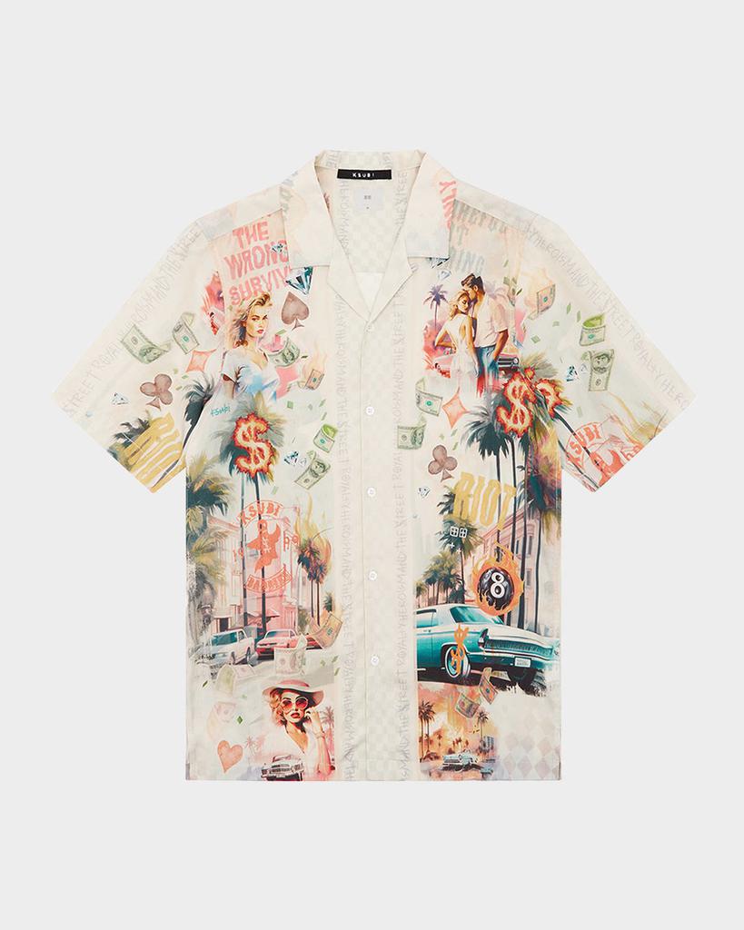 Ksubi Men's World Order Graphic Camp Shirt