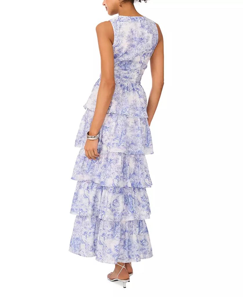 1. State Women's Printed Tiered Ruffled Maxi Dress