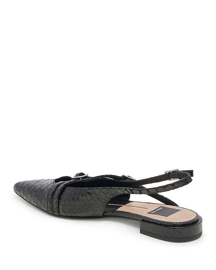 Dolce Vita Women's Pamla Croc Embossed Slingback Flats 6