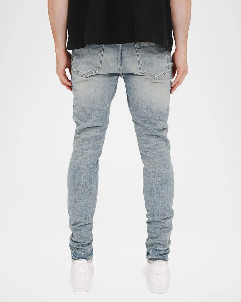 PURPLE Men's Light-Wash Skinny Jeans 2