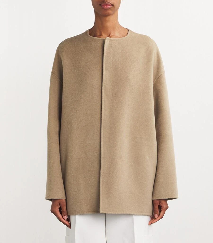 Loulou Studio Wool-Cashmere Round-Neck Coat 3