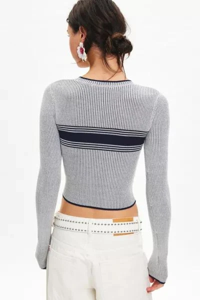 GUESS JEANS GUESS ORIGINALS Logo Jacquard Cropped Sweater 4