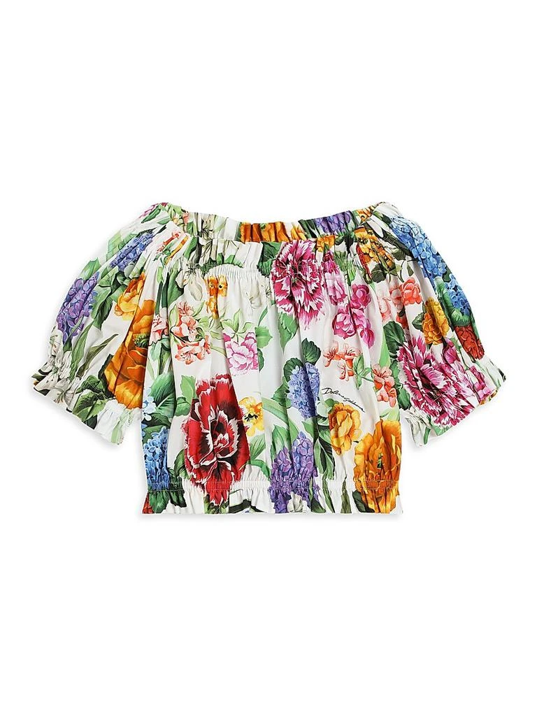 Dolce & Gabbana Little Girl's & Girl's Floral Off-The-Shoulder Top 1