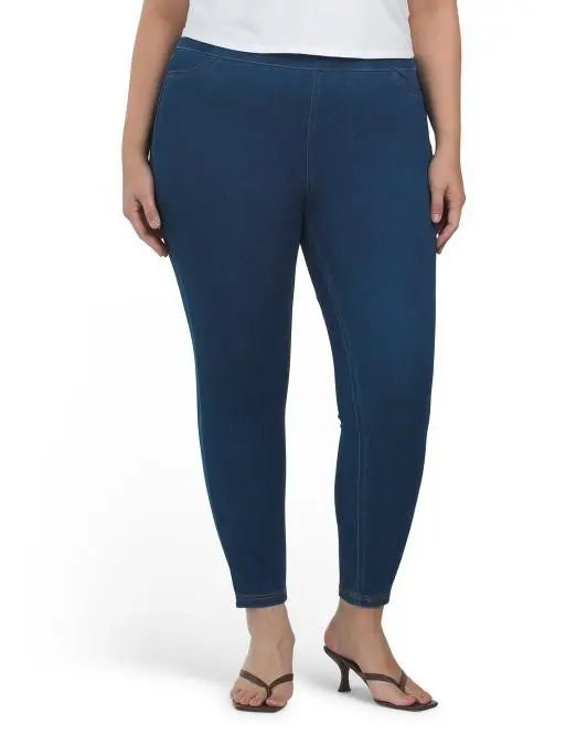 Zac Posen Plus Ultra Stretch Pull On Denim Leggings