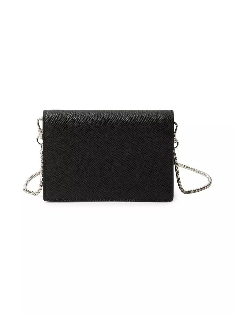 Prada Saffiano Leather Card Holder with Shoulder Strap 4