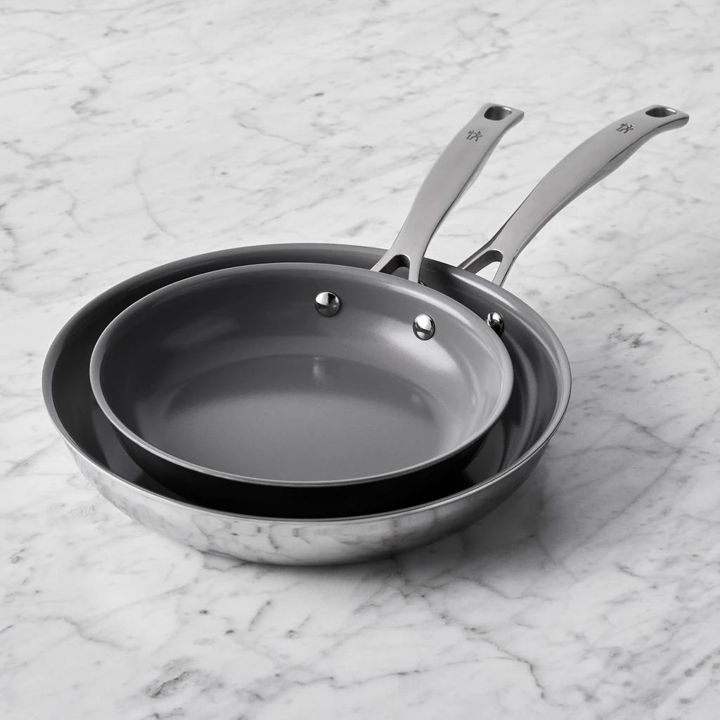 Henckels Clad H3 2-pc Stainless Steel Ceramic Nonstick 8-in & 10-in Fry Pan Set 2