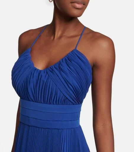 Max Mara Clarino pleated georgette midi dress 4