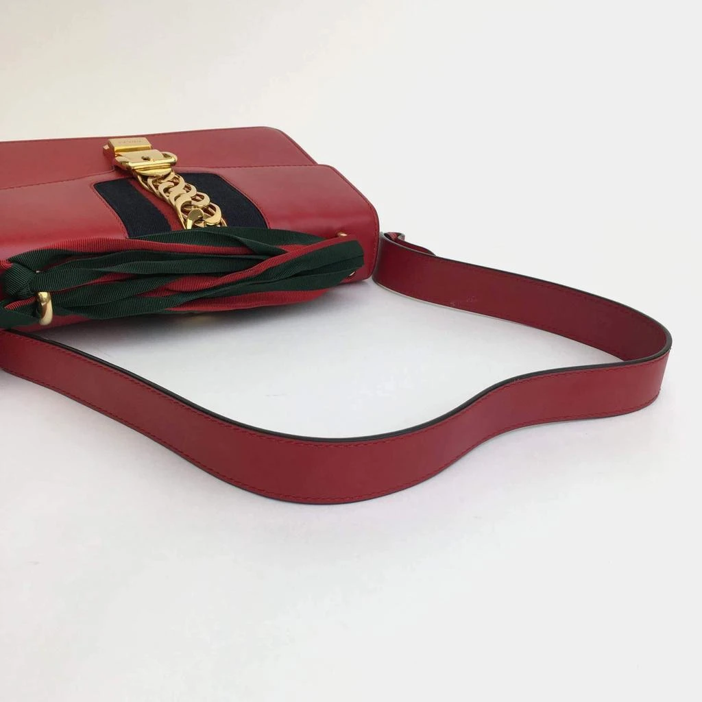 Gucci Gucci Red Leather Small Sylvie Shoulder Bag 14