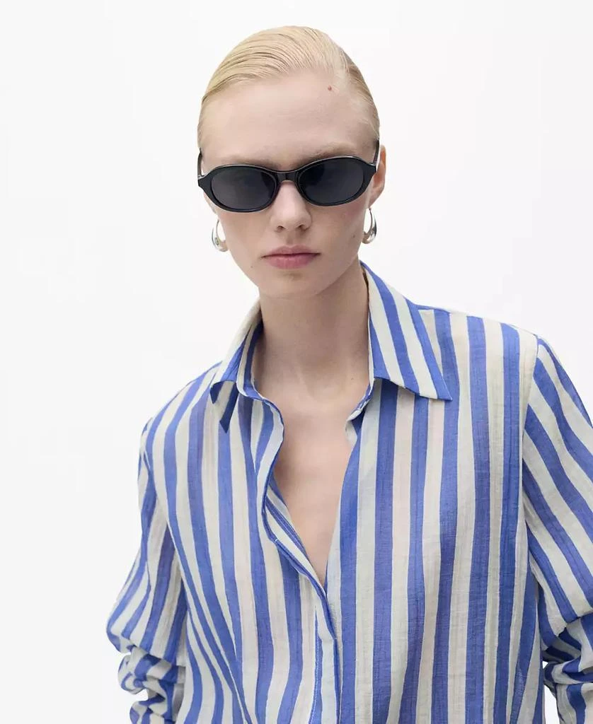 Mango Women's Striped Lyocell Shirt 6