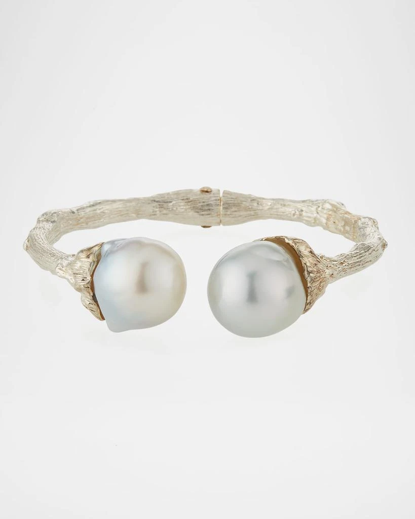 K Brunini Large Twig 16mm Pearl Bangle 1
