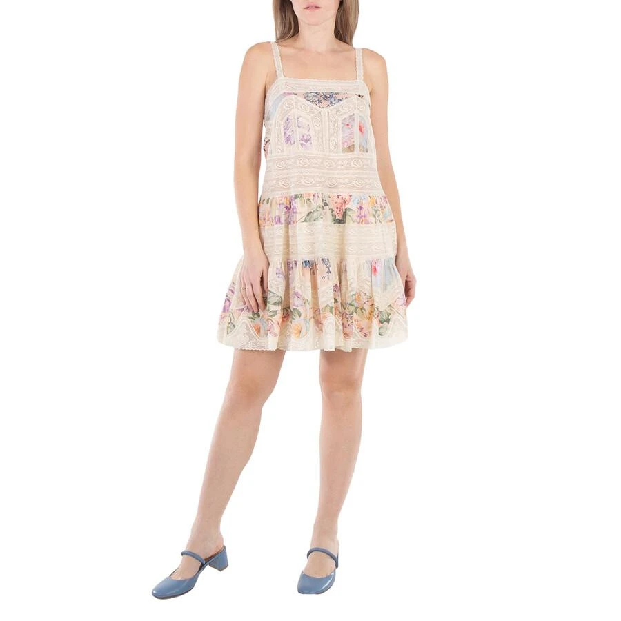 Zimmermann Lace-Trim Square Neck Minidress 2