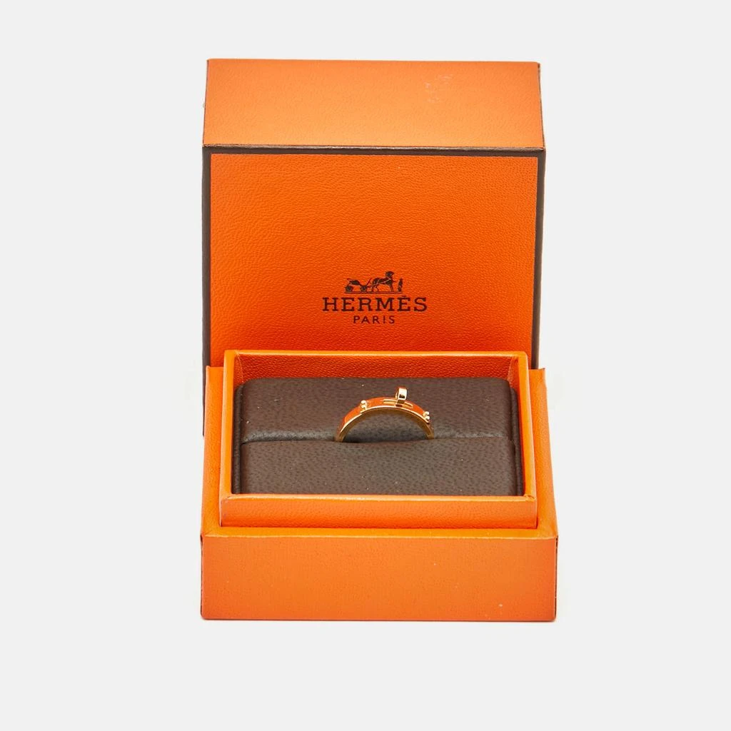 Hermes Hermes Kelly 18K Rose Gold Narrow Band Ring Size 53 7
