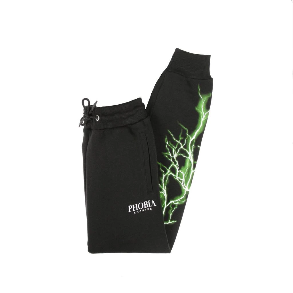 PHOBIA Lightweight Men's Tracksuit Pants Green Lightning Pants Black/green 1