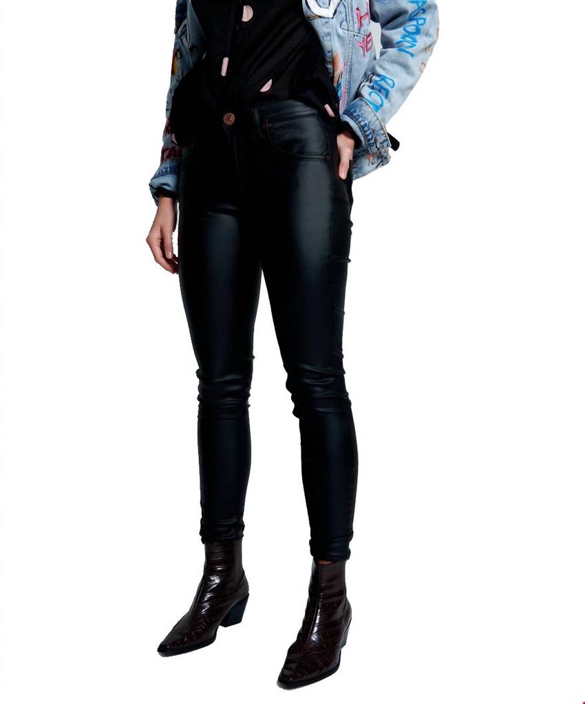 One Teaspoon One Teaspoon - Wet Black Freebirds II High Waist Skinny Jeans