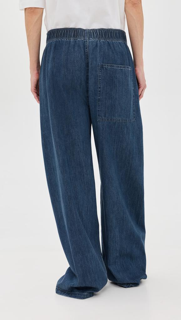 Tibi Summer Denim Classic Wash Winslow Pants Petite