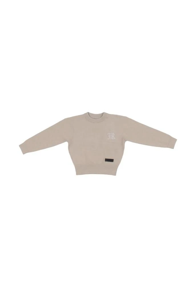 John Richmond Junior John Richmond Junior Intarsia Knit-Logo Crewneck Jumper