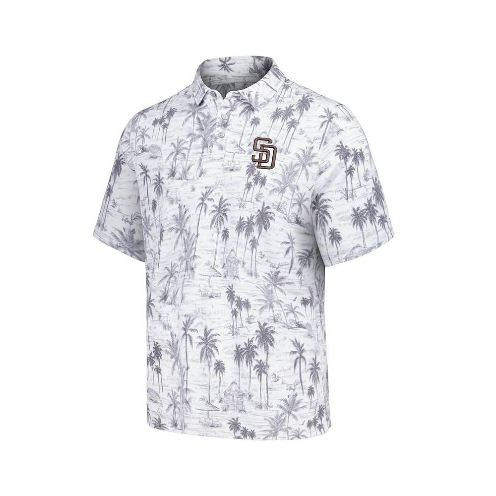 Tommy Bahama Men's Gray San Diego Padres Sport Cabana Shores IslandZone Tri-Blend Polo