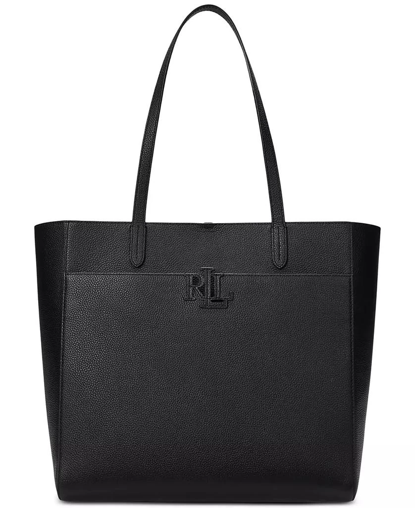 Ralph Lauren Pebbled Leather Extra-Large Cameryn Tote Bag 1