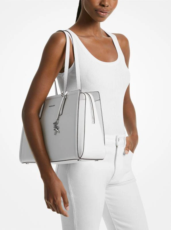 Michael Kors Laila Medium Pebbled Leather Tote Bag 3