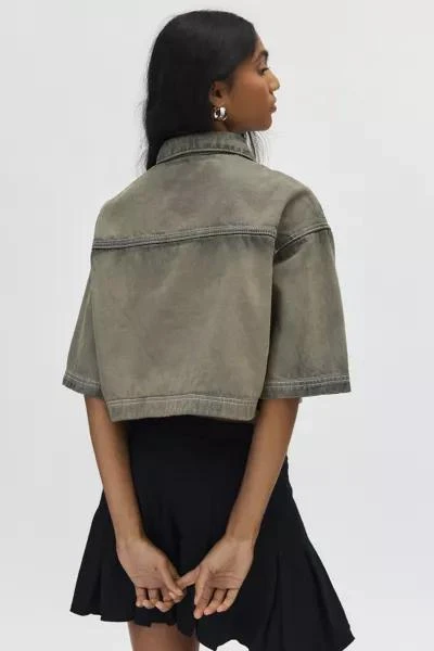 Native Youth Native Youth Lacy Heart Pocket Cropped Shirt 3