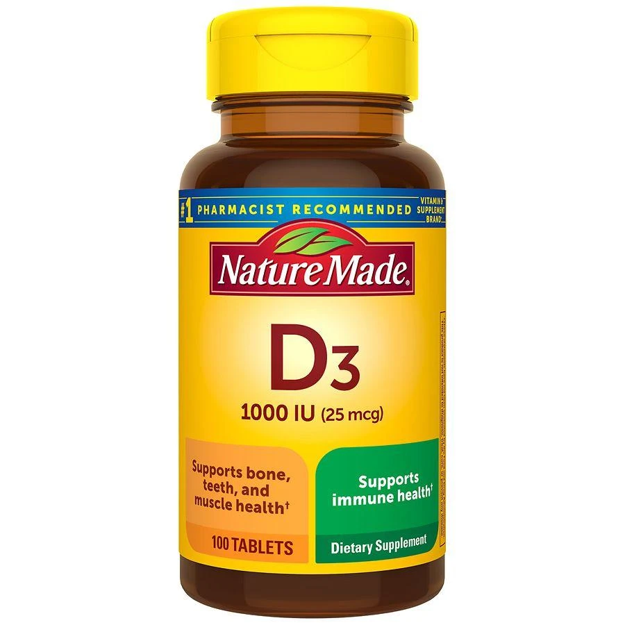 Nature Made Vitamin D3 1000 IU (25 mcg) Tablets 1