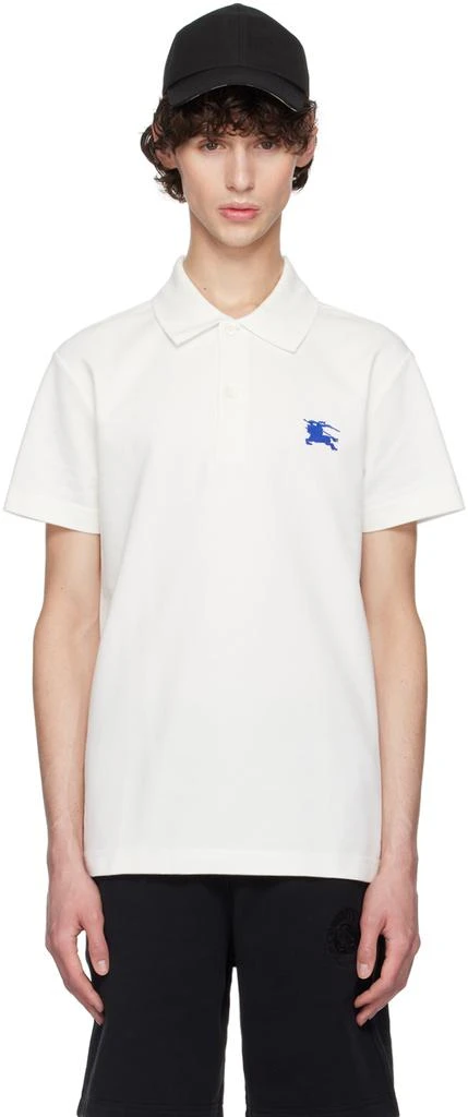 Burberry White Cotton Polo 1