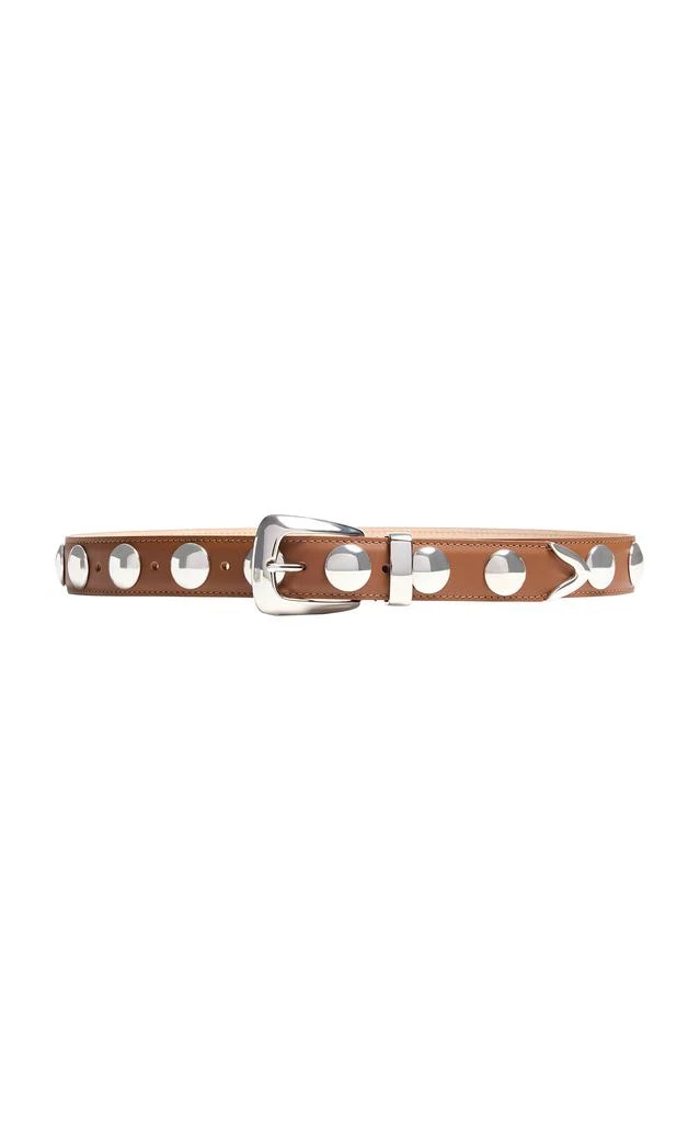 Khaite Khaite - Benny Studded Leather Belt - Brown - 90 cm - Moda Operandi 1