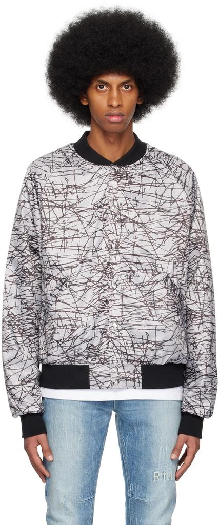 RTA Gray Atticus Bomber Jacket 1