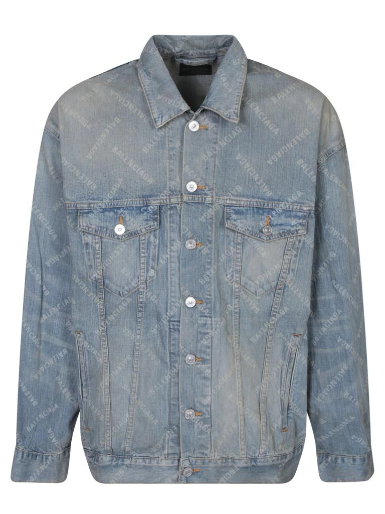 Balenciaga Balenciaga Allover Logo Denim Jacket 1