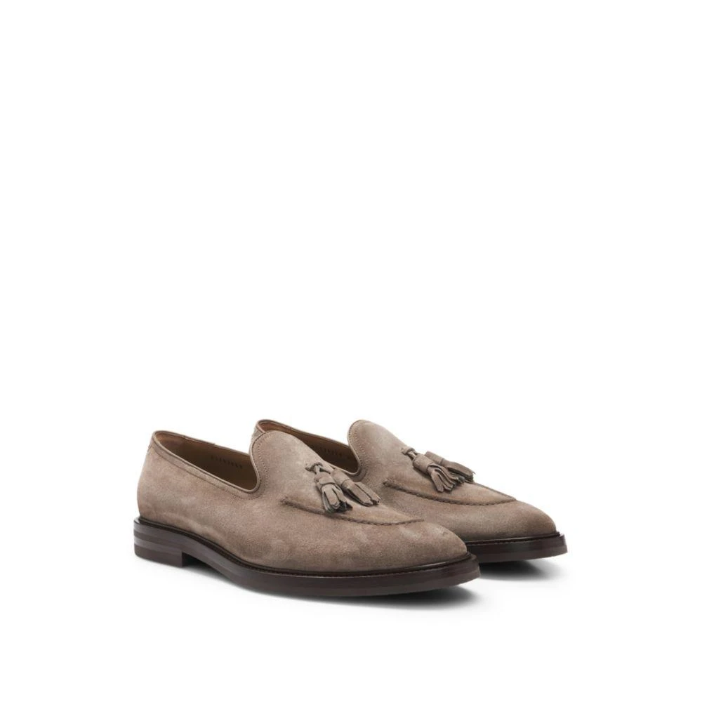 Hugo Boss Suede loafers with tassel trim 1
