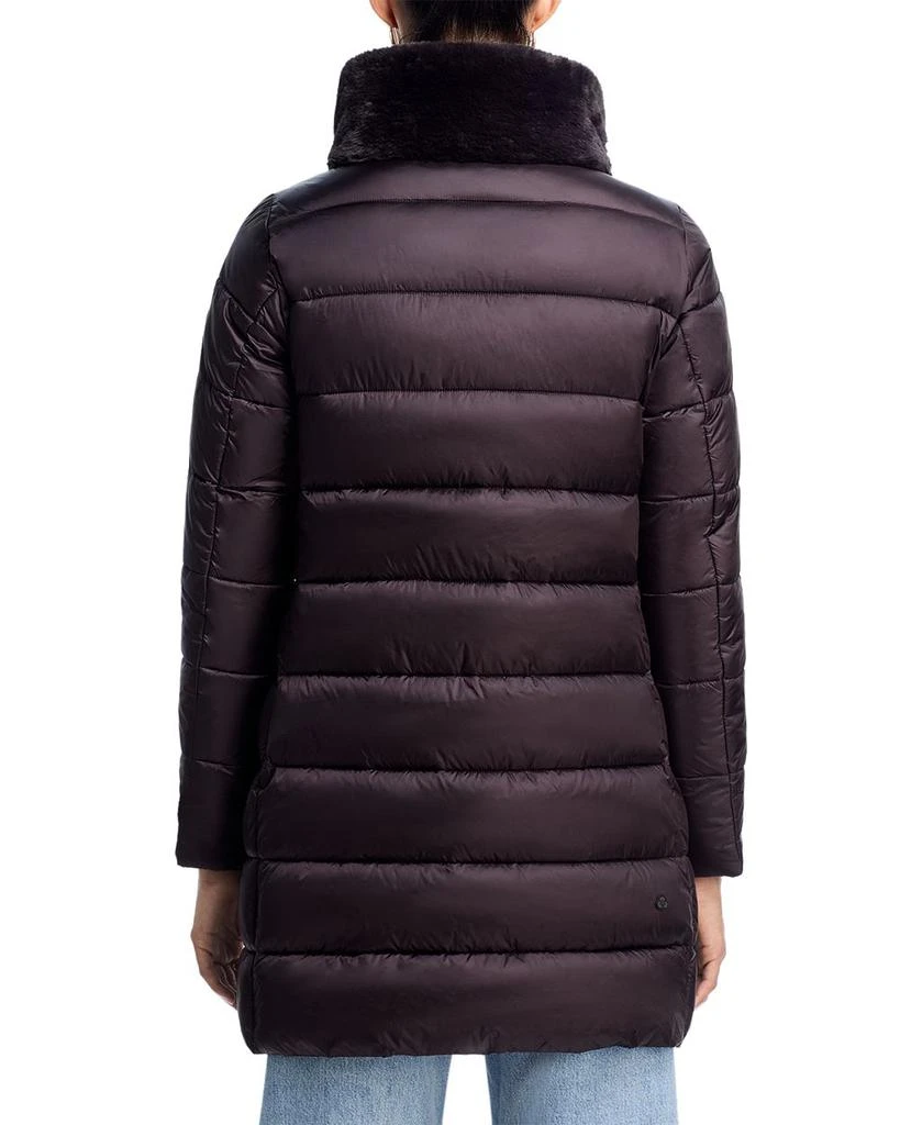 Manteau Court Doublé Duvet (Puffer Coat) Aqua By Bloomingdale's - Taille S, Couleur Orange - Occasion Très Bon État