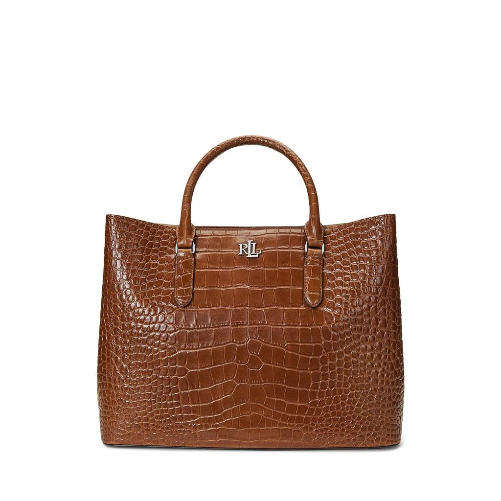 Ralph Lauren Embossed Leather Large Marcy Satchel 1