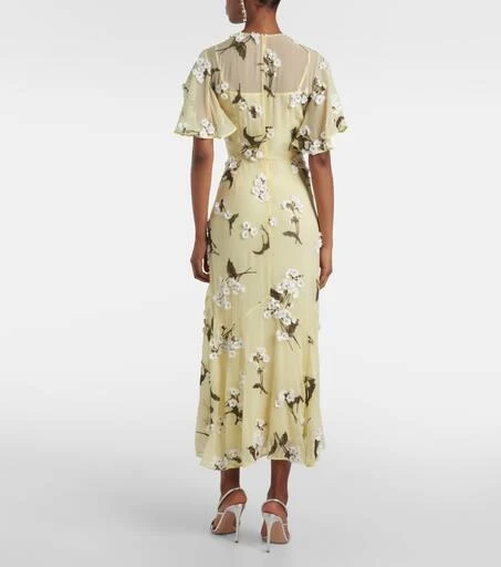Erdem Floral-appliqué georgette cocktail dress 3