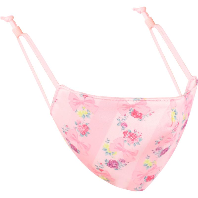 OMG! Accessories Floral love face mask with bag in pink