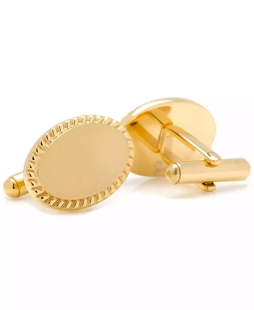 Cufflinks Inc. Ox and Bull Trading Co. Rope Border Oval Engravable Cufflinks 3