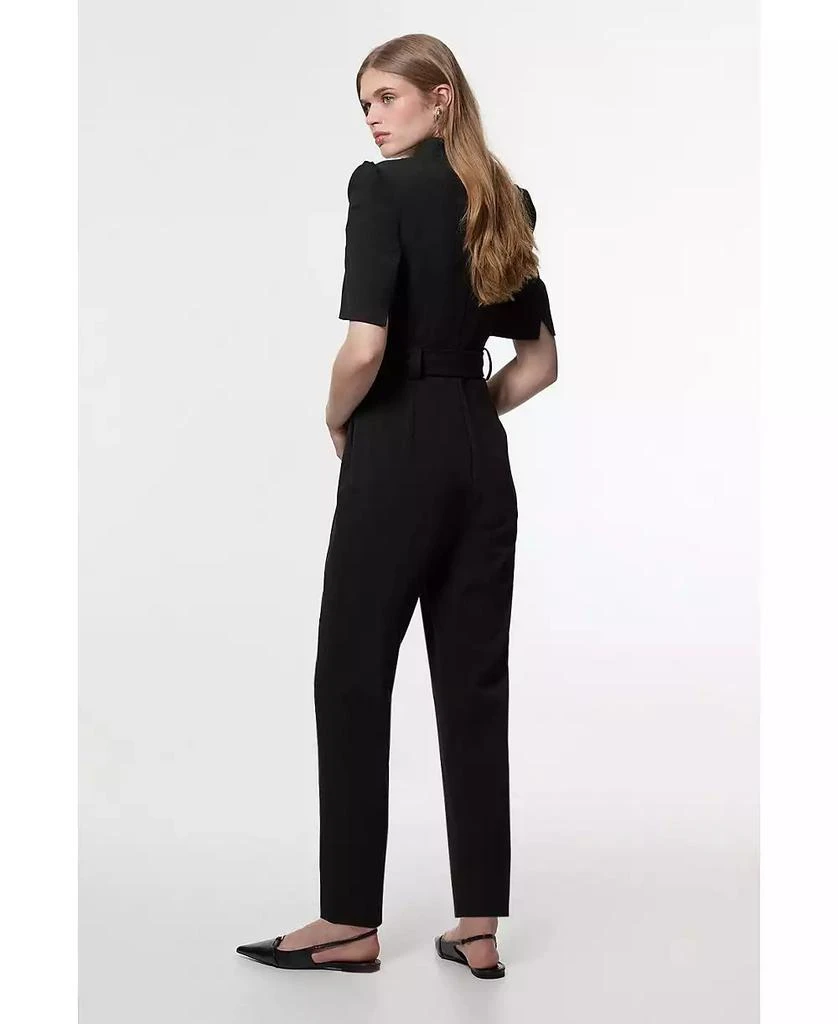 KAREN MILLEN Women's Crepe Belted Jumpsuit 4