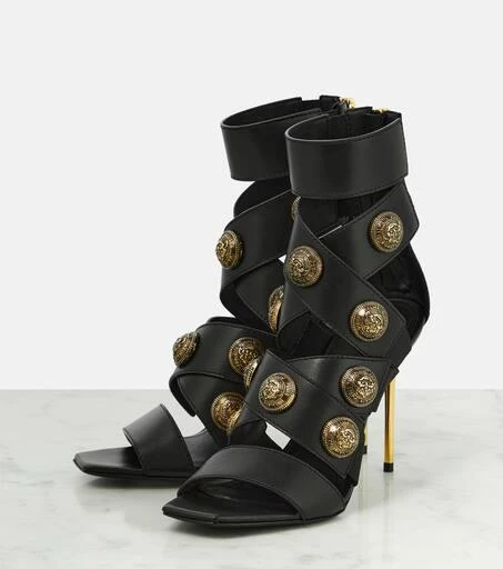 Balmain Alma embellished leather sandals 5