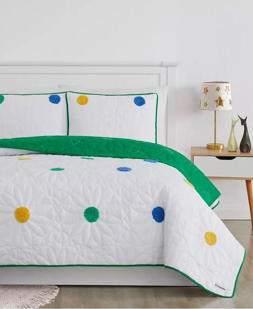 Crayola Textured Pom Pom 2 Piece Quilt Set 2