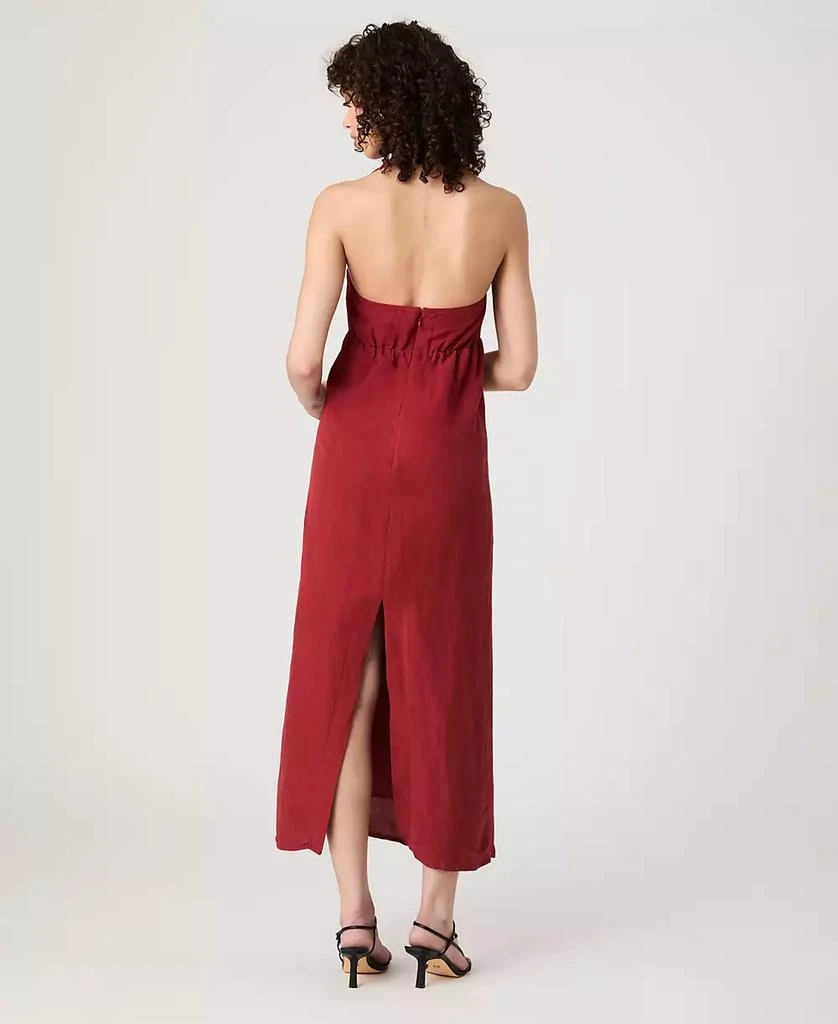 French Connection Women's Birdie Linen-Blend Halter-Neck Midi Dress 5