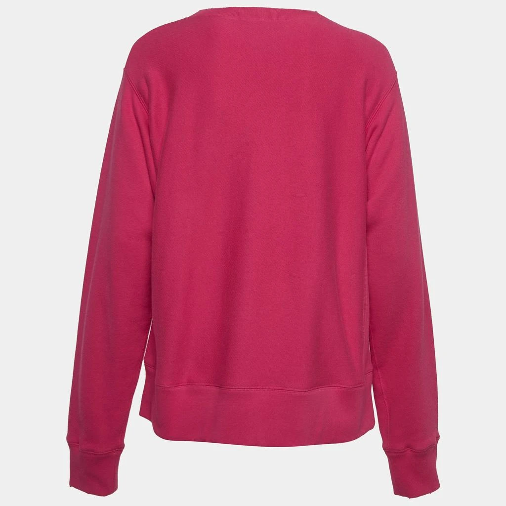 Gucci Gucci Pink Cotton Knit Embroidered Teddy Sweatshirt M 2
