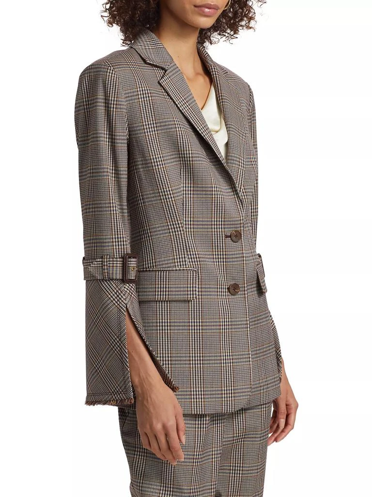 Ramy Brook Loretta Plaid Two-Button Blazer 4