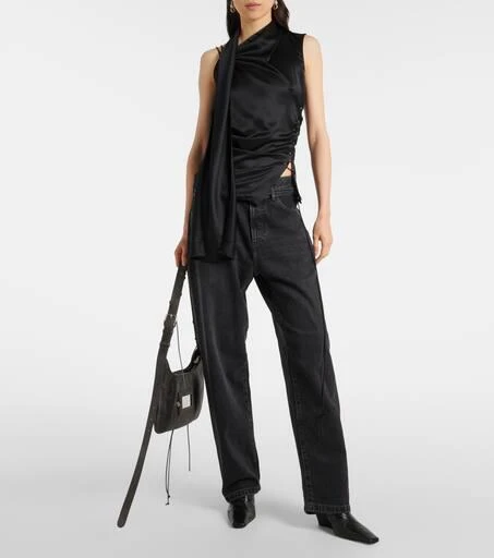 Acne Studios Asymmetric satin top 2