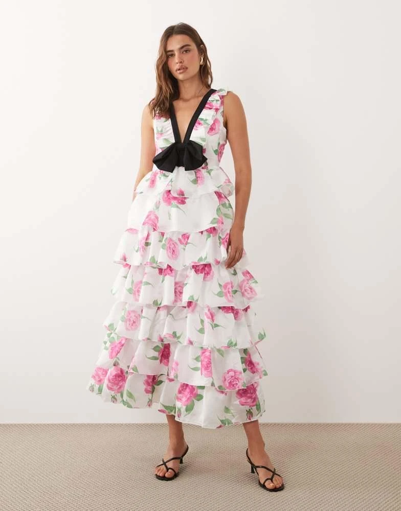 Dream Sister Jane Prairie bow jacquard midi dress in white  On Sale Now  with Up to 65% Off | Discover Exclusive Deals & Savings at BeyondStyle   Authentic Sister Jane Home|women