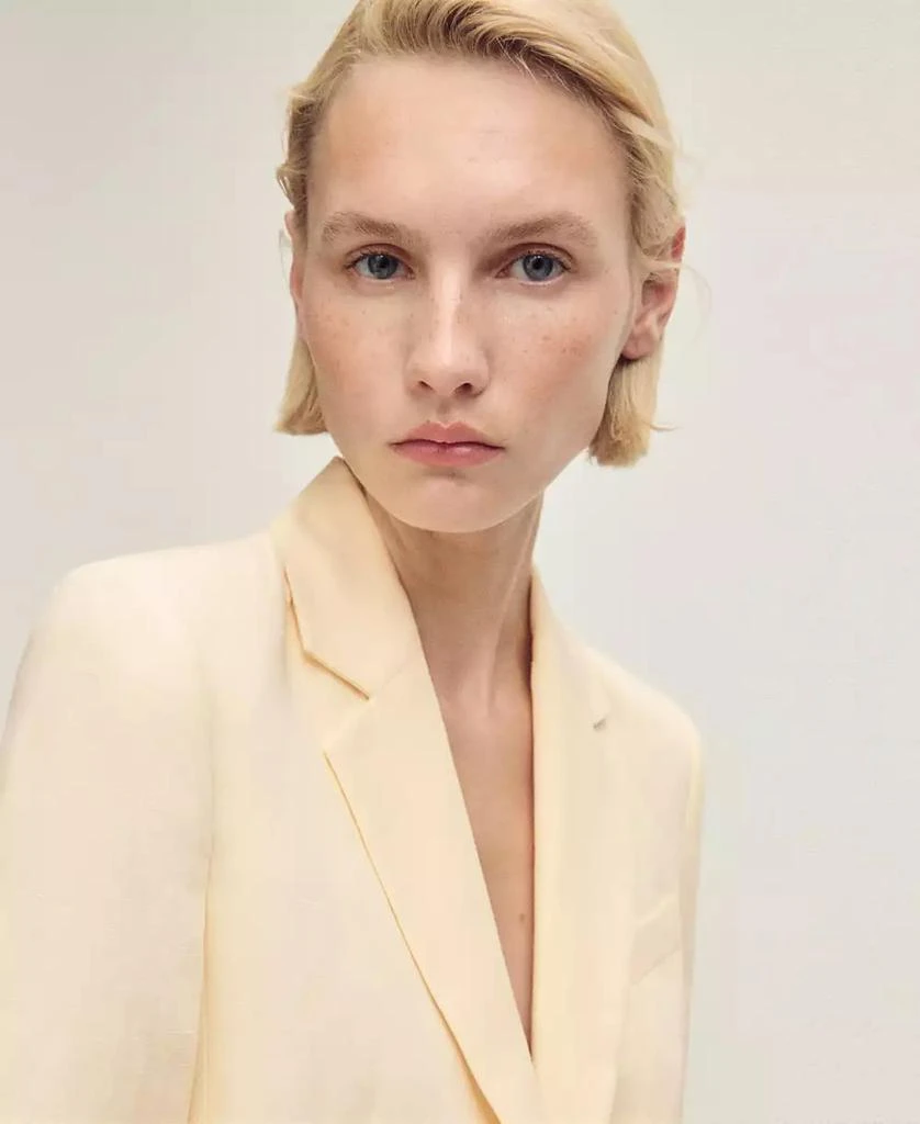 Mango Women's Linen-Blend Suit Jacket 3