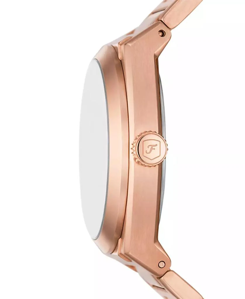 Fossil Men's Everett Three-Hand Date Rose Gold-Tone Stainless Steel Watch 42mm 2