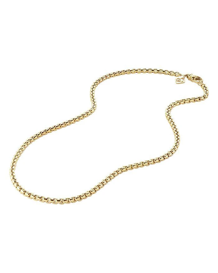David Yurman Men's 18K Yellow Gold Medium Box Chain Necklace 18"-26", 3.4mm 3