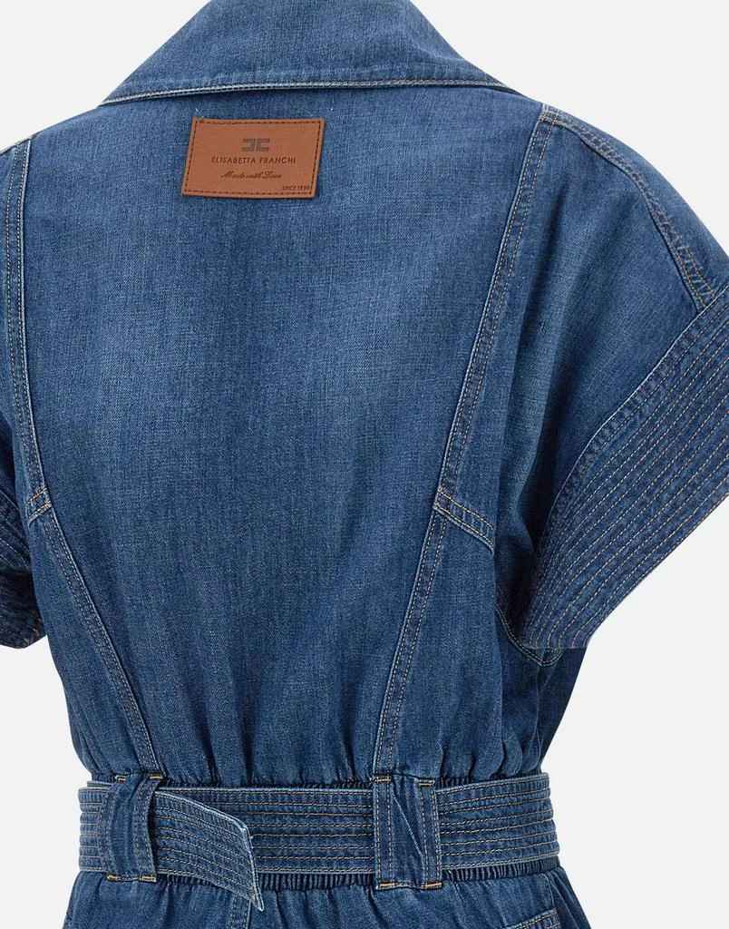 ELISABETTA FRANCHI Cotton denim jumpsuit 5