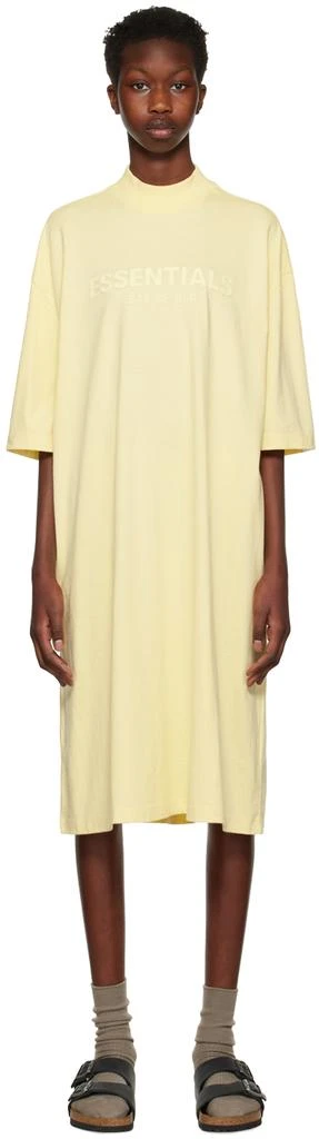Essentials Yellow Short Sleeve Minidress 1